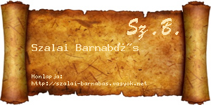 Szalai Barnabás névjegykártya
