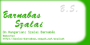 barnabas szalai business card